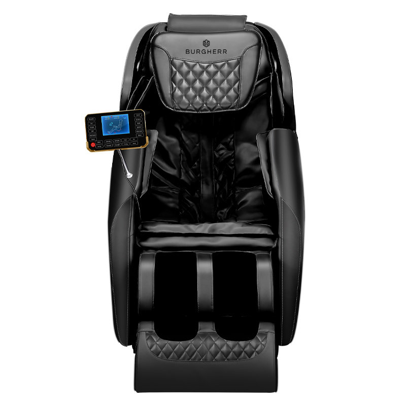 Massagesessel Athene in der Farbe Schwarz mit digitalem Display
