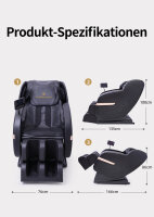 Burgherr Massagesessel "Triton" schwarz Massage Sessel TV Relaxsessel