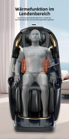 Luxus Massagesessel "Jupiter V.2" mit Sprachsteuerung & Stretching von Burgherr (schwarz)