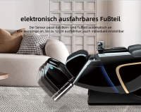 Luxus Massagesessel "Jupiter V.2" mit Sprachsteuerung & Stretching von Burgherr (schwarz)