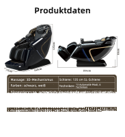 Luxus Massagesessel "Jupiter V.2" mit Sprachsteuerung & Stretching von Burgherr (schwarz)